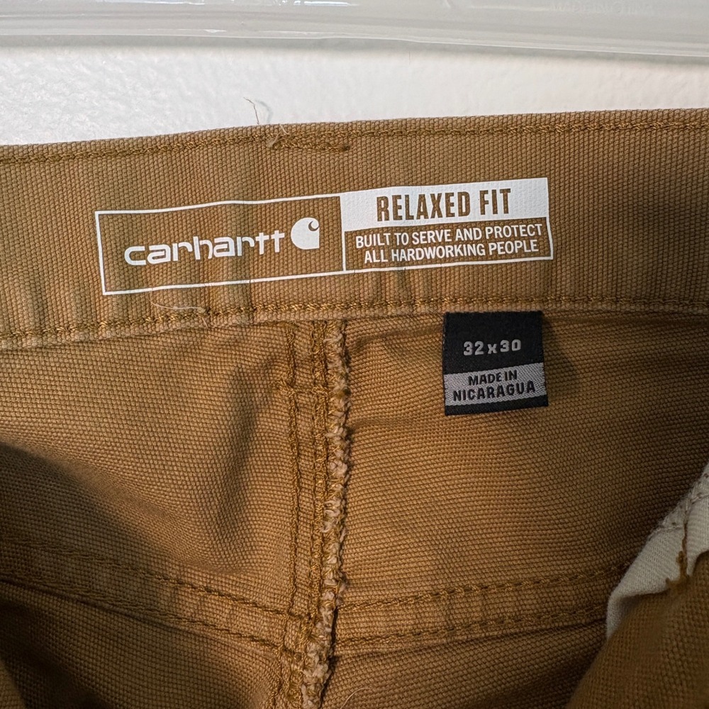 Carhartt Relaxed Fit Canvas Work Pants Mens 32x30 Brown Duck Trousers Utility - Picture 2 of 6